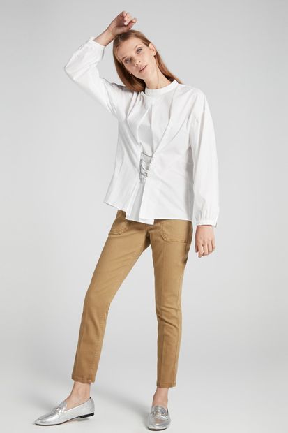 İpekyol Kadın Beyaz Bluz IW6170006189 - 4