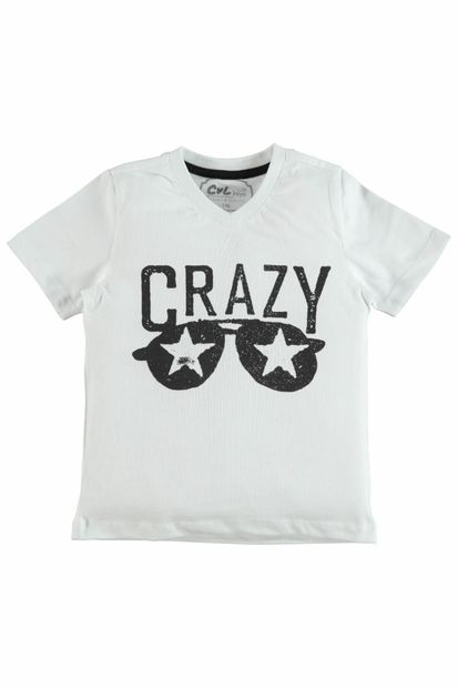 Cvl Beyaz Erkek Çocuk T-shirt 18A197423Y81 - 1