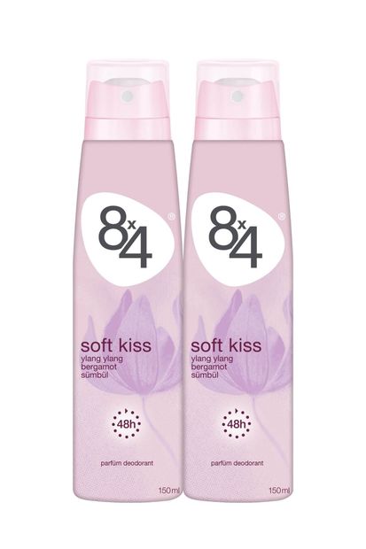 8x4 Soft Kiss Kadın Deodorant Sprey 150 ml 2 Adet - 1