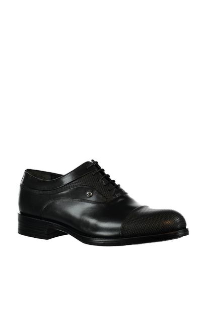 Pierre Cardin Hakiki Deri Siyah Antik Erkek Klasik Ayakkabı 7009B - 6