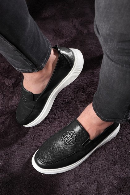 Stamped Genuine Leather Men's Casual Shoes, Loafers, Lightweight Shoes, Summer Shoes
