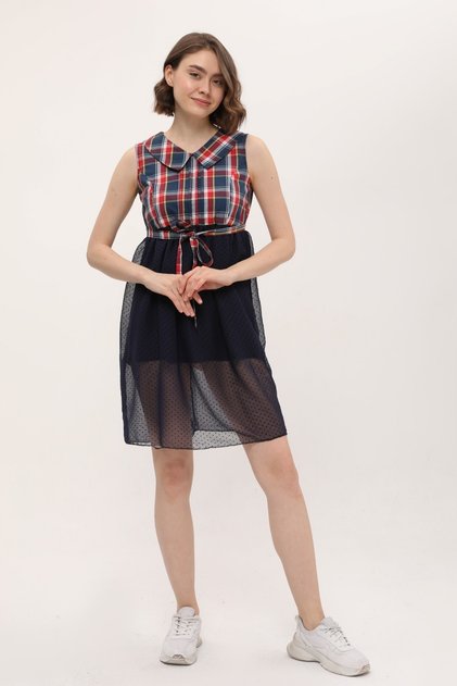Peter Pan Collar Mini Dress