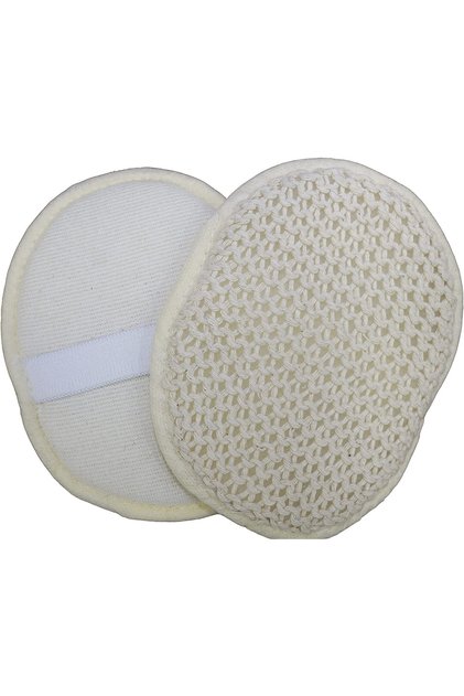 Bath Loofah 2-Piece Body and Face Loofah with Hand-Plug Elastics