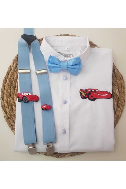 Lightning Mc Clothing Strap Bow Tie Shirt