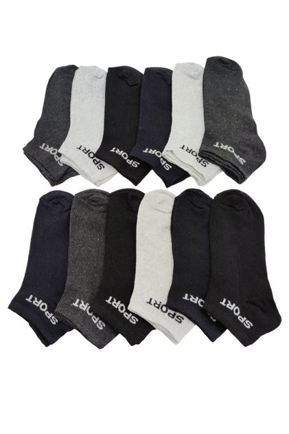 Unisex 12 Pack Half Conch Sports Socks Economical