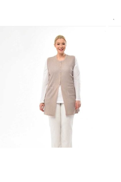 Summer, thin, steel Knitted Knitwear Long Vest