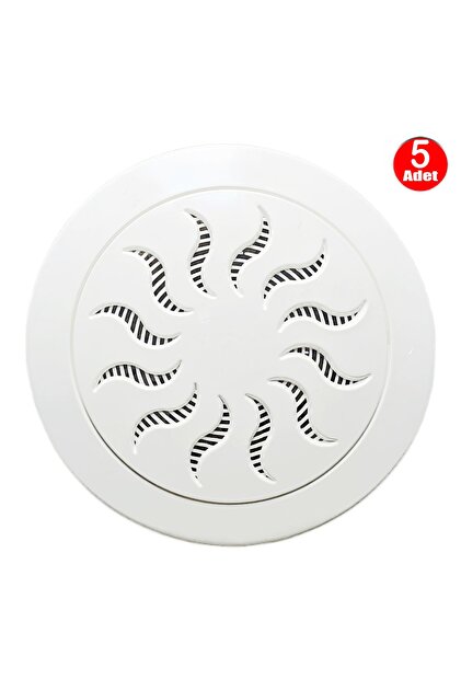 White Chimney Hole Cover Adjustable Vent Cover - 5 Pieces