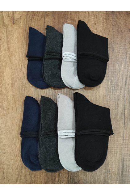 8 Pairs of Short Socks, Non-Rubber, Cotton, Seamless, Premium Series
