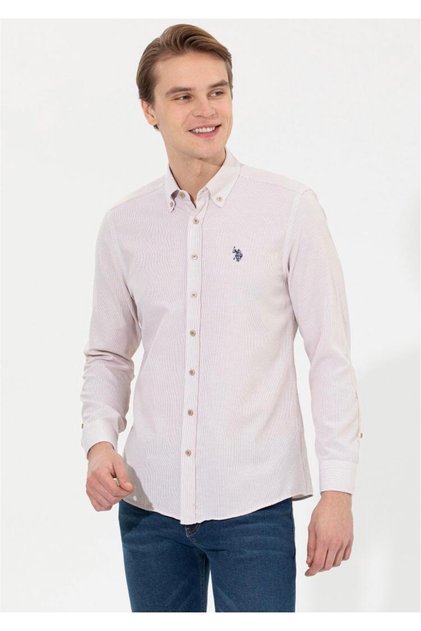 Men's Beige Shirt Long Sleeve 1564199