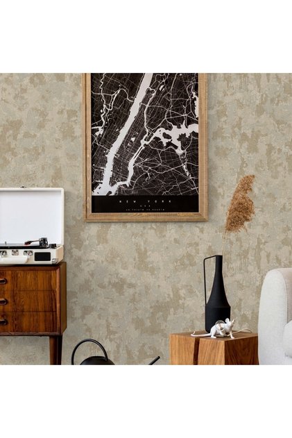 Vera Duvar Kağıdı Doğal Taş Desenli Non-woven Kağıt Taban Vinil Kaplı