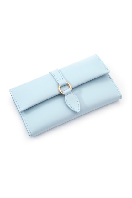 Women's Wallet Soft Leather Buckle Baby Blue Women's Wallet Accessory