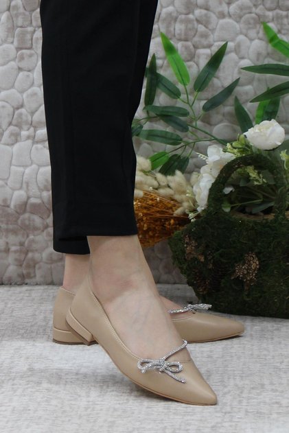 61-17 Fashion Taşlı Kadın Babet