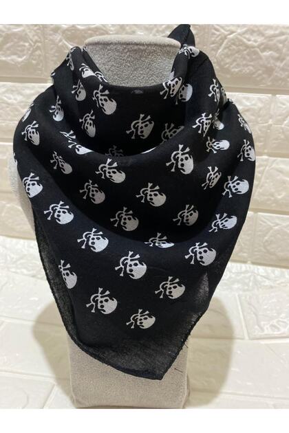Esarfa cu craniu unisex - Bandana - Esarfa din bumbac cu craniu