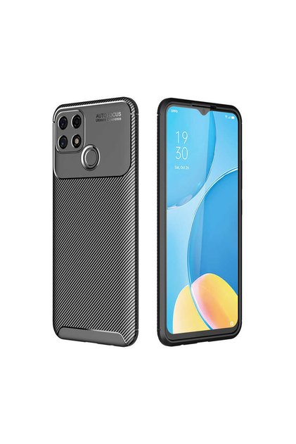 Oppo A15 / A15S Compatible Case Carbon Design Awesome Cutting Cover