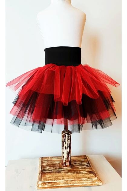 Lully Kids Girl's Red Lined Tulle Tutu Skirt April 23