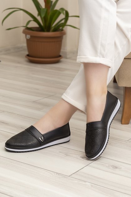 Orthopedic Daily Soft Women's Leather Lace-Up Laser Printed Ballet Flats