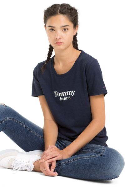 Tommy Hilfiger Kadın Flag Detail T-Shirt DW0DW05722 - 4
