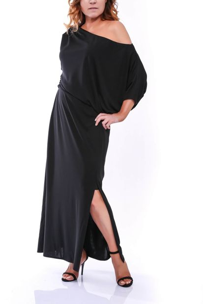 Melisita Kadın Siyah Reanna Abiye Elbise fw01886eb - 1