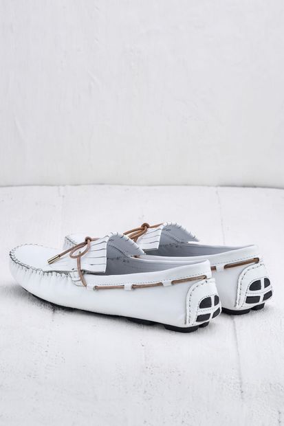 Elle Shoes TORRES Hakiki Deri Beyaz Erkek Ayakkabı - 3