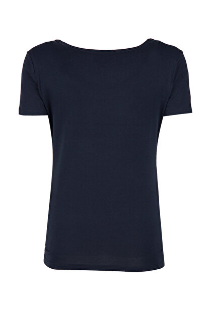 Armani Jeans Lacivert Kadın T-Shirt 6Y5T10 5Jabz 1581 - 2