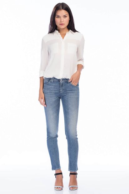 Armani Jeans Kadın Mavi Pantolon C5J28 1D - 1