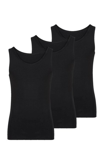 Black Bamboo Men's Undershirt 3 Pieces-Black-L