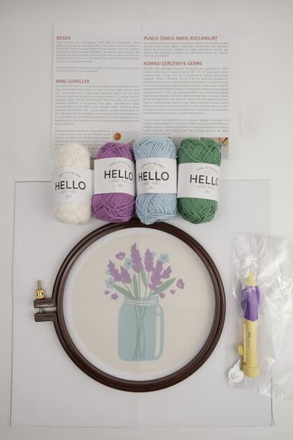 Punch Embroidery Making Kit Full Set with Special Bag