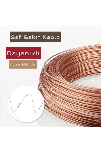 1,5 mm Saf Bakır Kablo Dayanıklı Kolay Bükülür Bakır Kablo 5 mt