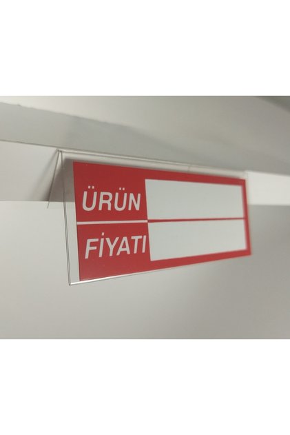 Self-Adhesive Label Holder for Shelf Front, Pvc Shelf Front Angled Plastic Label Holder 40X100 mm - Pack of 50