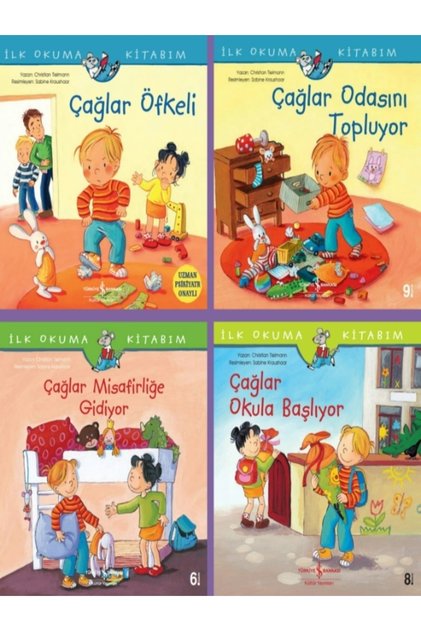Çağlar Öfkeli+çağlar Odasını Topluyor+çağlar Misafirliğe Gidiyor+çağlar Okula Başlıyor 4 Set Kitap