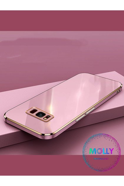 Luxury Silicone Case for Samsung Galaxy S8 Plus with Lilac Edges Gold Detail
