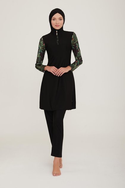 Women's Long Sleeve Harry Black Hijab Swimsuit 4c4t2n5
