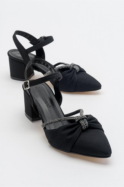 Knot Stone Women's Heeled Sandals Black Zra