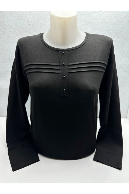 Self Patterned Stoned Lycra Summer Mother's Day Women's Mother's Combed Cotton Blouse