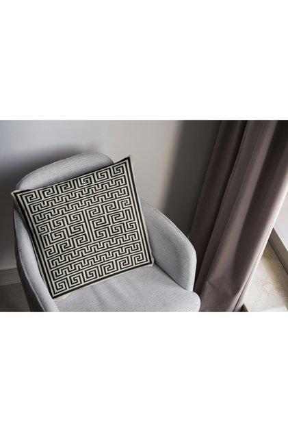 Throw Pillow 1115 Black Beige Geometric Pattern Throw Pillow Case Pillow19
