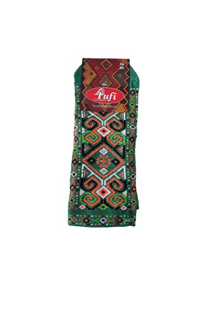 Kilim Patterned Booties 2 Pairs of Socks