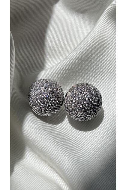 Silver Ball Küpe
