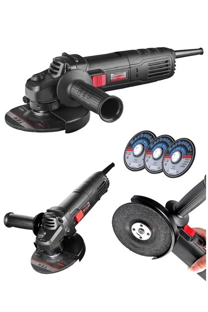 Prof 4200 W Bakır Sargılı 115 Mm Metal Şanzıman Avuç Içi Taşlama Sprial Makinesi 3 Adet Taş