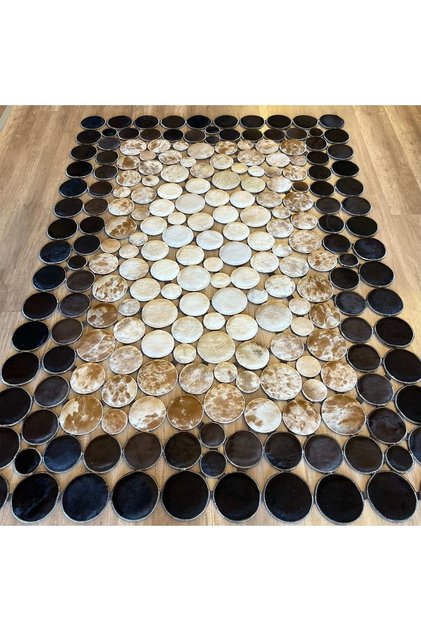 Hoom Rugs Deri 002 Kahve Krem Bej Halı