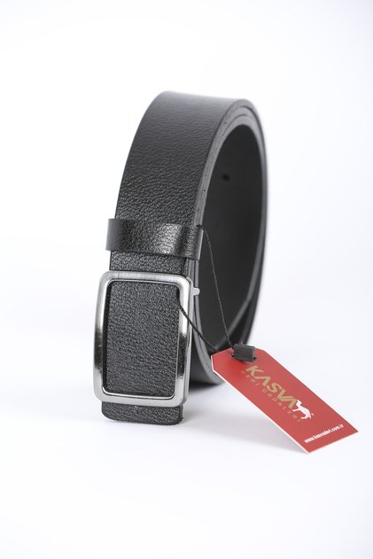4 Cm Black Original Leather Belt