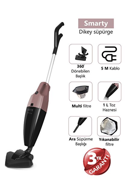 Sarex - Sr-5010 Smarty Dikey Elektrikli Süpürge - Rose - Fiyatı