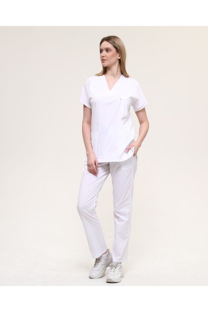 Doktor & Hemşire Forması Cerrahi Nöbet Takımı Likralı Üniforma (unisex) Sağlıkçı Forma, Scrubs