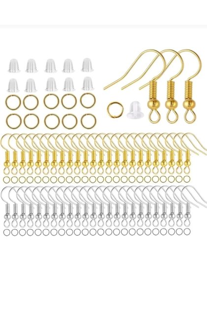 450 Piece Jewelry Set 2 Colors Earring Hook Earring Clip Ring
