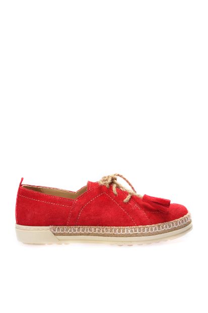 İnci Hakiki Deri Kırmızı Kadın Casual Ayakkabı 120130006550 - 1