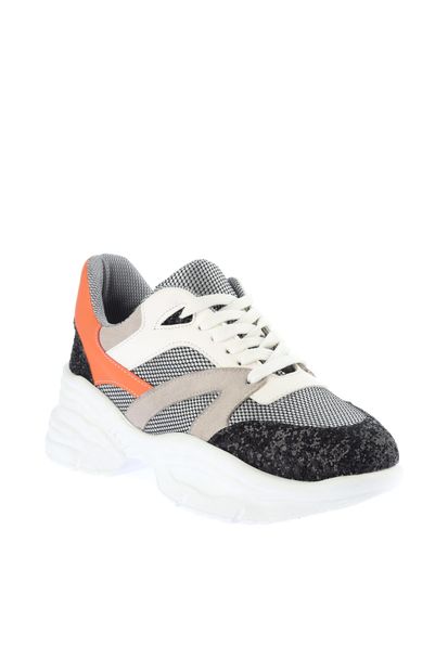 SOHO Siyah Sim Gri Beyaz Kadın Sneaker 12550 - 3