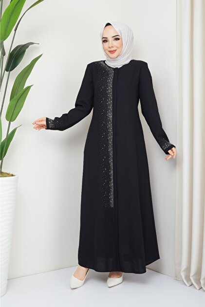 Women's Summer Zippered Stone Detailed Long Top Coat 932