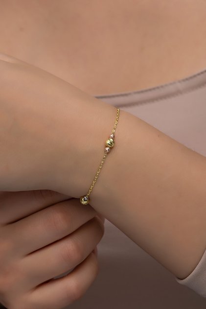925 Ayar Gümüş Kalemli Minik Dorika Toplu Bileklik