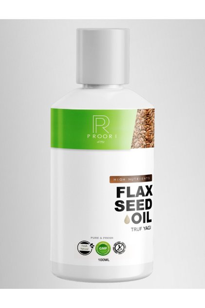 Natural Linen Oil 100 ml Glass Bottle