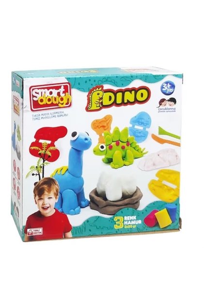 Oyun Hamuru Seti - Dino 4 Renk 200 Gr