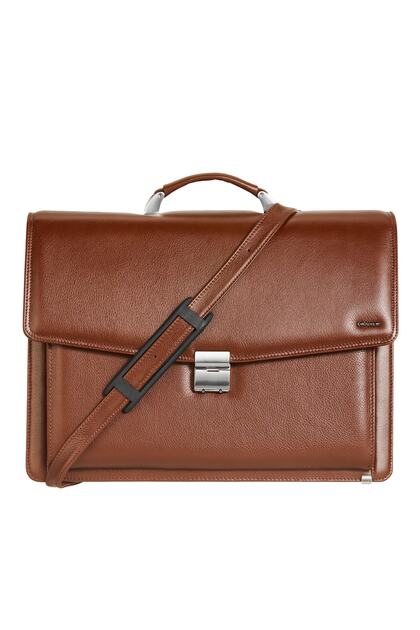 4211 Genuine Leather Laptop Compartment Briefcase Brown